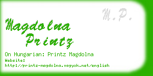 magdolna printz business card
